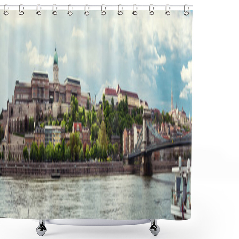 Personality  Panorama Of Royal Palace (Buda Castle). Budapest, Hungary Shower Curtains