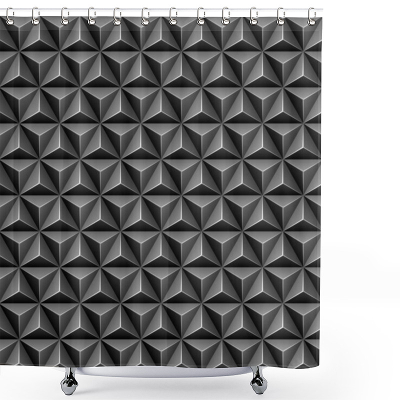 Personality  Seamless Pattern With Triangles Shower Curtains