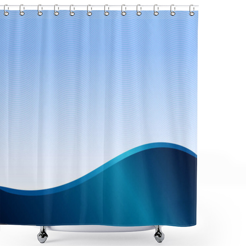 Personality  Abstract Fluidity Blue Wave Aesthetic Shower Curtains