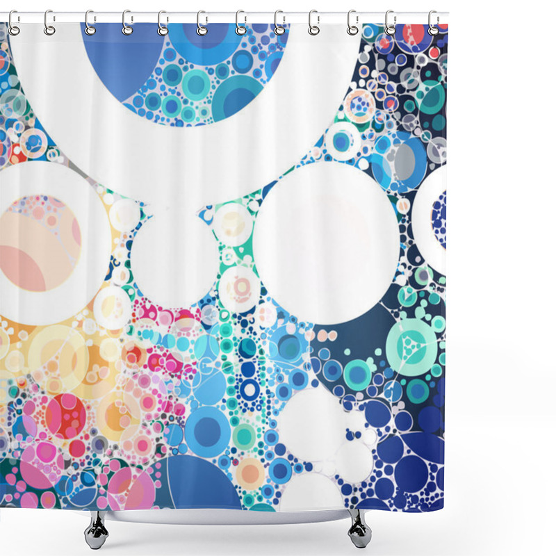 Personality  Abstract Circles Mosaic Background Pattern Shower Curtains