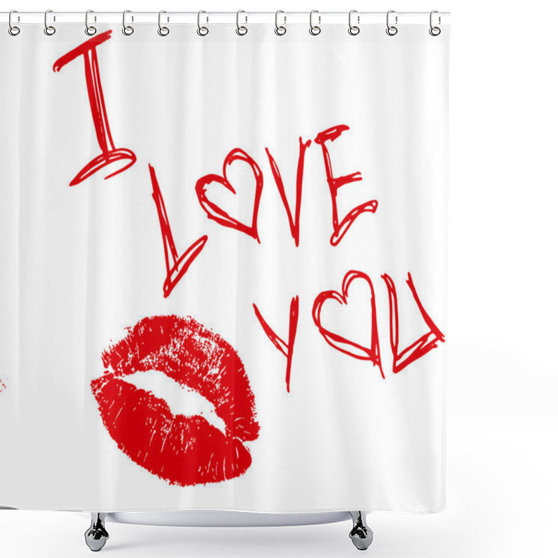 Personality  I Love You. Shower Curtains