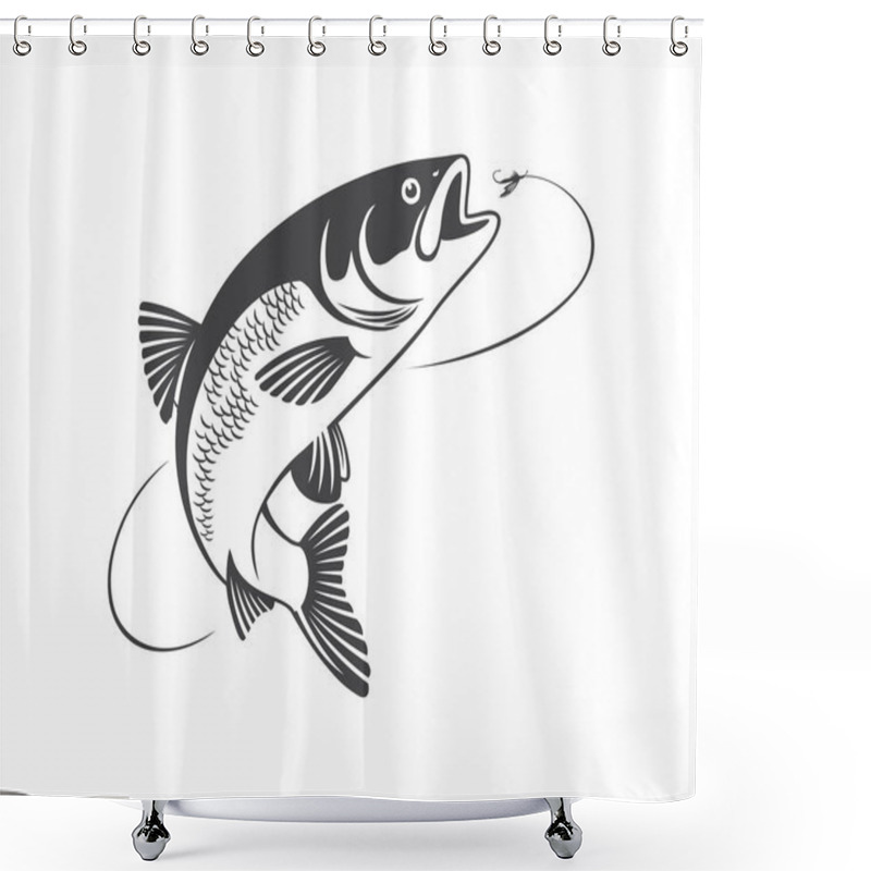 Personality  Fish Chub Icon Shower Curtains