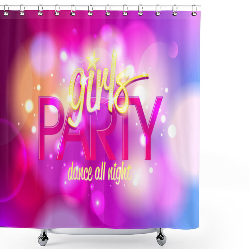 Personality  Girls Party Invitation Or Banner. Shower Curtains