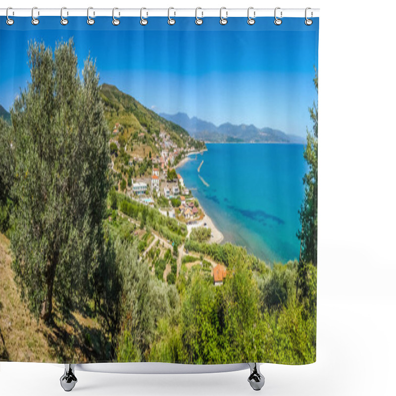 Personality  Beautiful Coastal Landscape At The Cilentan Coast, Campania, Italy Shower Curtains