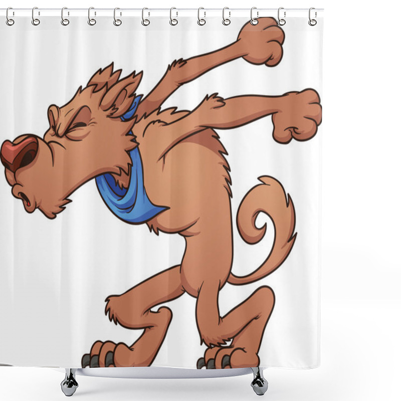 Personality  Cartoon Wolf Shower Curtains