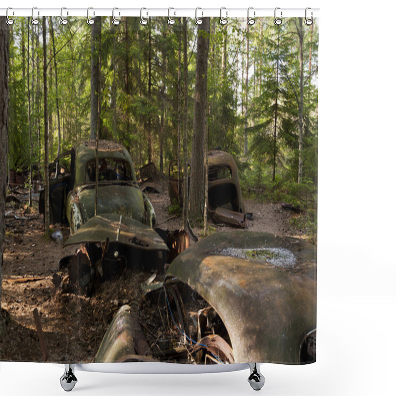 Personality  Car Dump In Kirkoe Mosse Shower Curtains