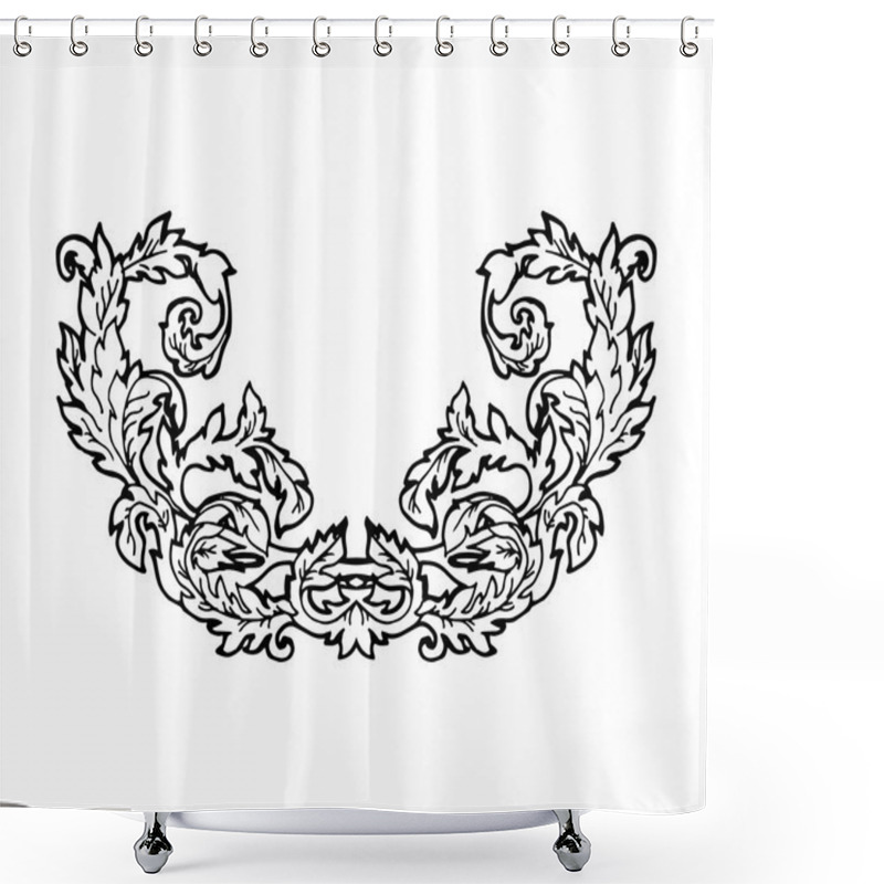 Personality  Floral Wreath Branches Shower Curtains