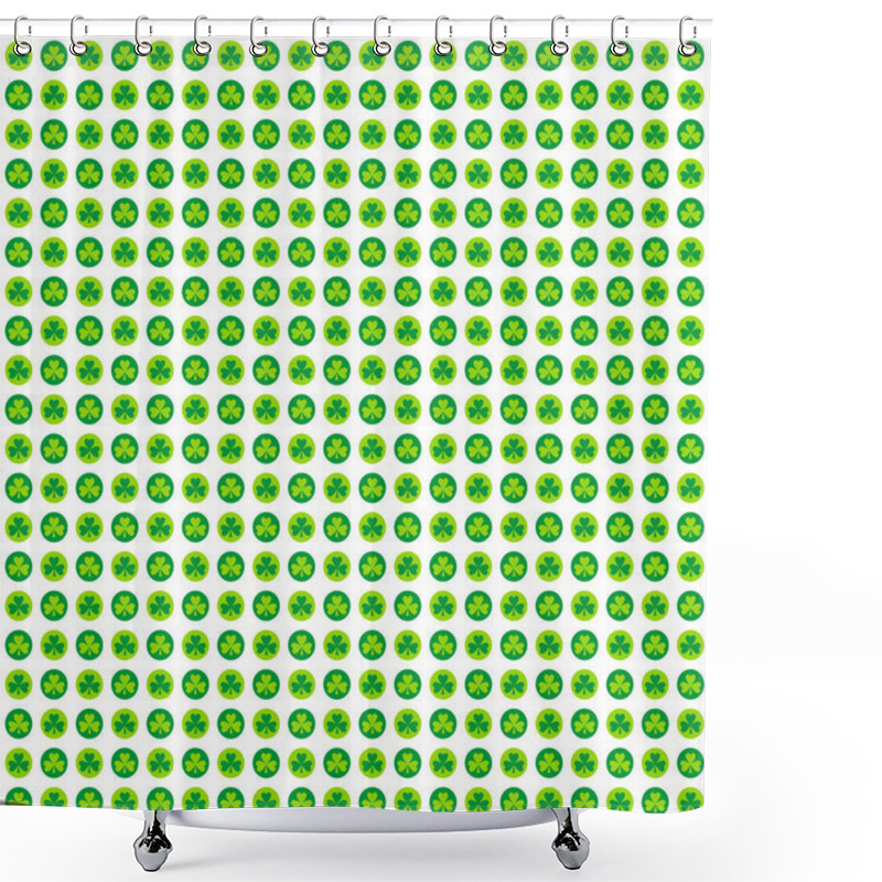 Personality  Shamrocks Polka Dots Pattern   Shower Curtains