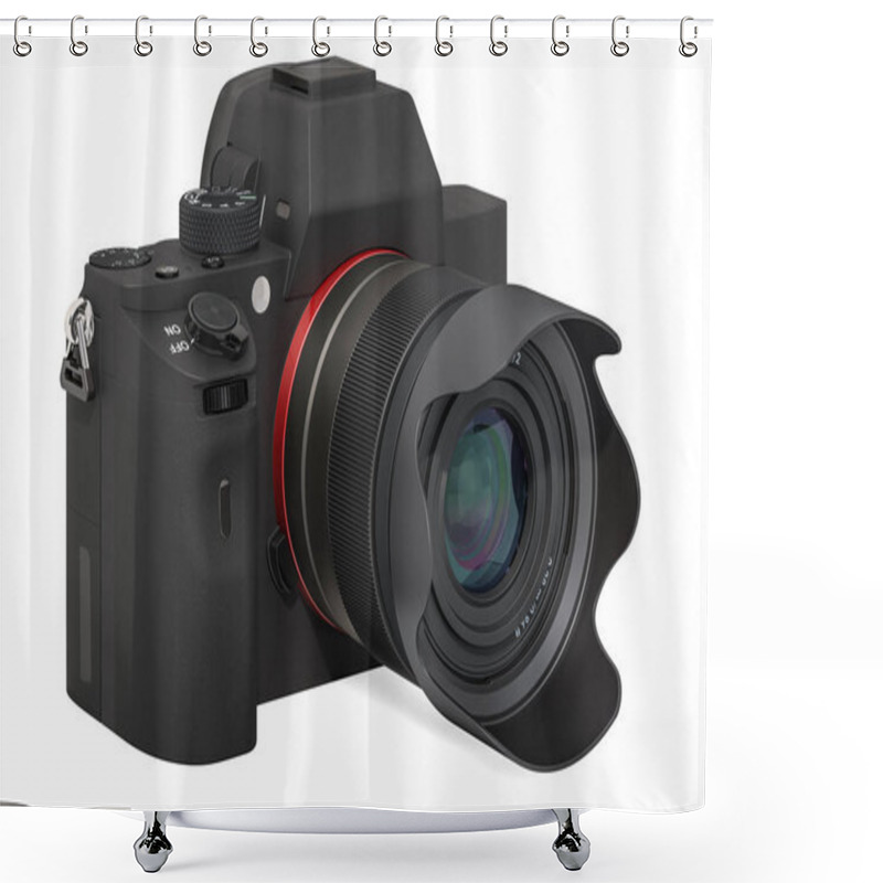 Personality  Mirrorless Interchangeable-lens Camera. Digital Camera Shower Curtains