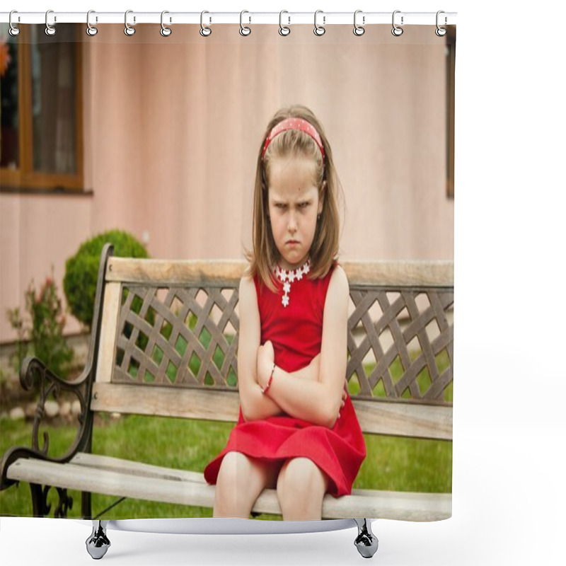 Personality  Offended Child Portrait Shower Curtains