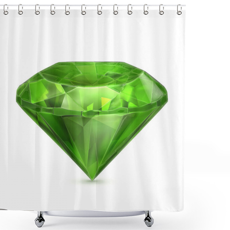 Personality  Emerald Green Vector Icon Shower Curtains