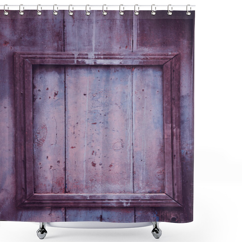 Personality  Weathered Door With Border Frame. Shower Curtains