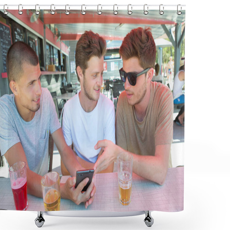 Personality  Three Young Lads At The Bar Shower Curtains