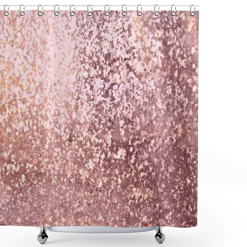 Personality  The Picture Shows Some Spots Of Irregular Shapes On Pink Surface. The Colours Are Soft And Pleasant.May Be The Background Shower Curtains