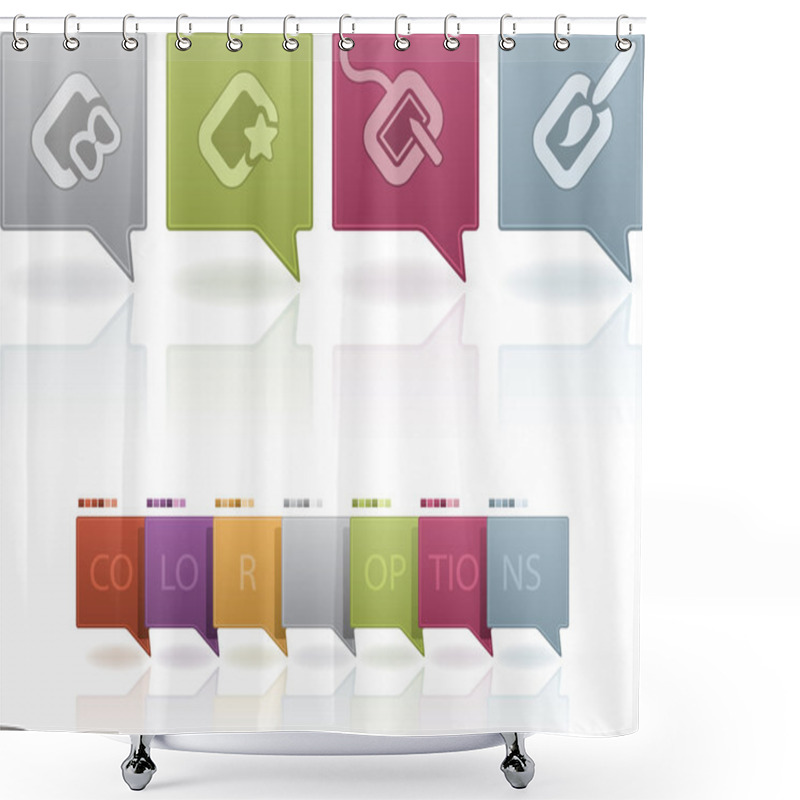 Personality  Computer Icons Shower Curtains