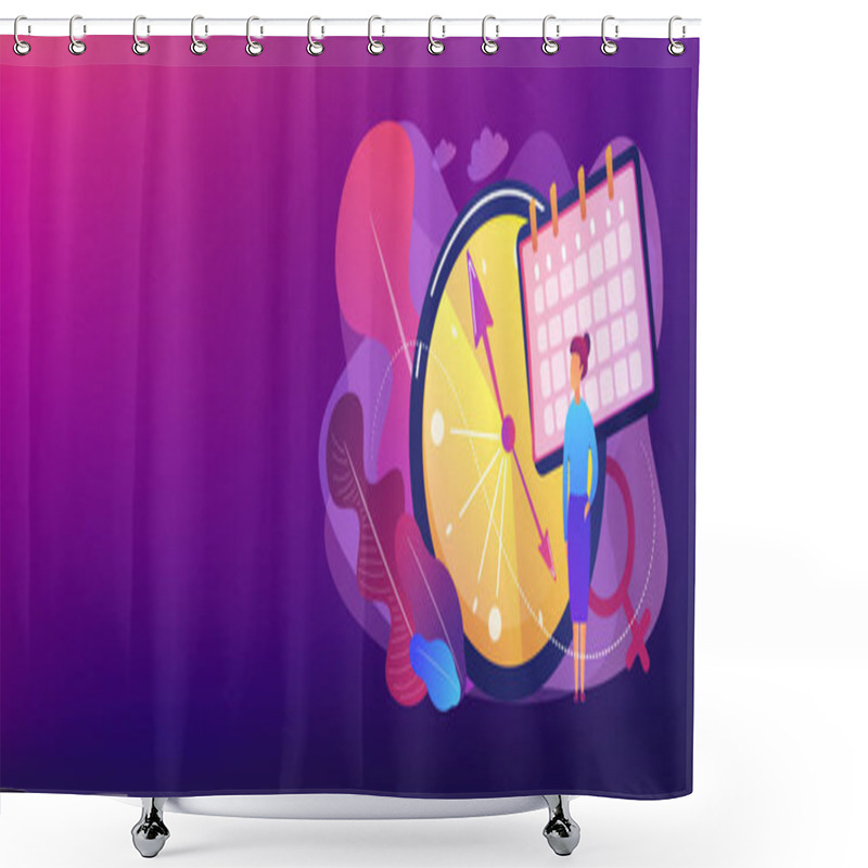 Personality  Menopause Concept Banner Header. Shower Curtains