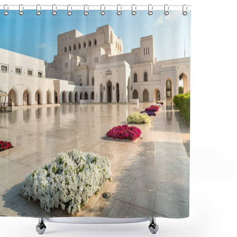 Personality  Muscat, Oman - February 11, 2020: View Of Royal Opera House In Muscat, Sultanate Of Oman Shower Curtains