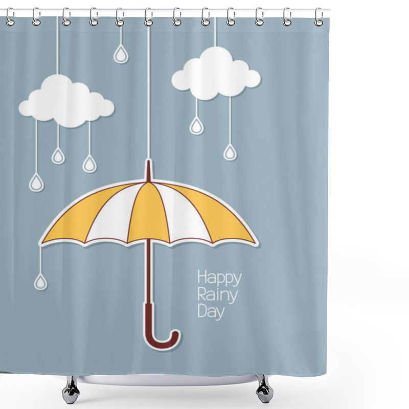 Personality  Happy Rainy Day Shower Curtains