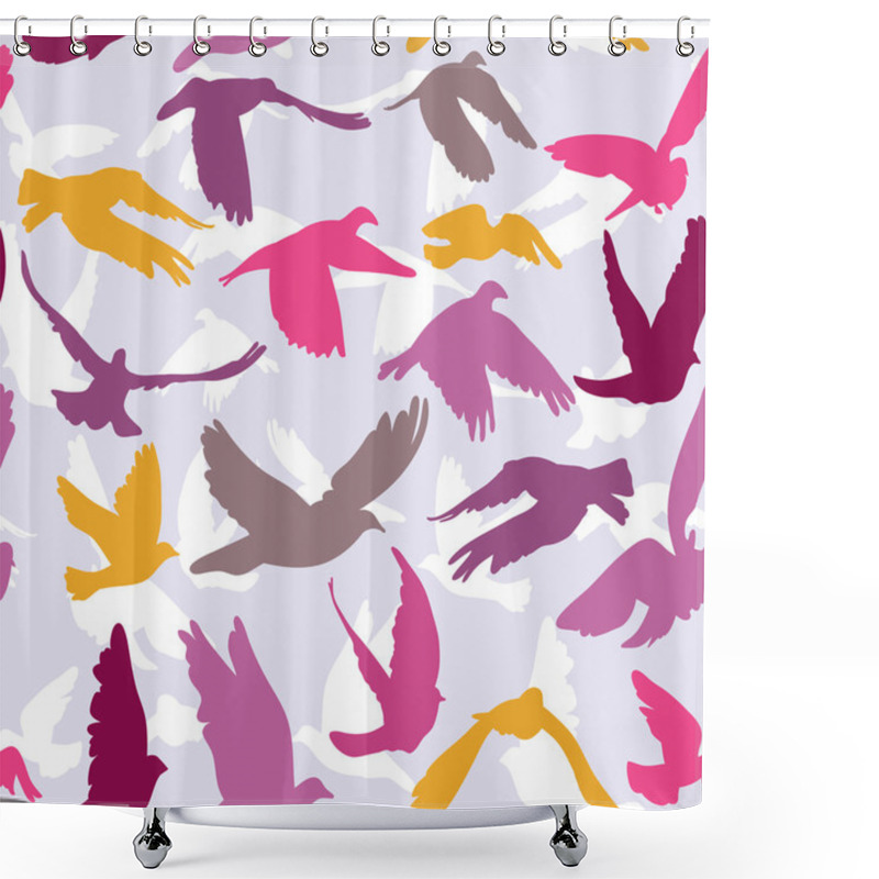 Personality  Doves And Pigeons Shower Curtains