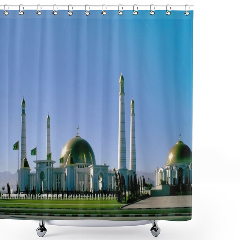 Personality  Mosque In Native Village Of First President Of Turkmenistan Niya Shower Curtains