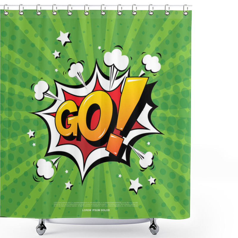 Personality  Comics Style Banner Shower Curtains