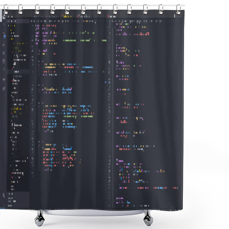 Personality  Programming Console Illustration. Code Terminal Shower Curtains