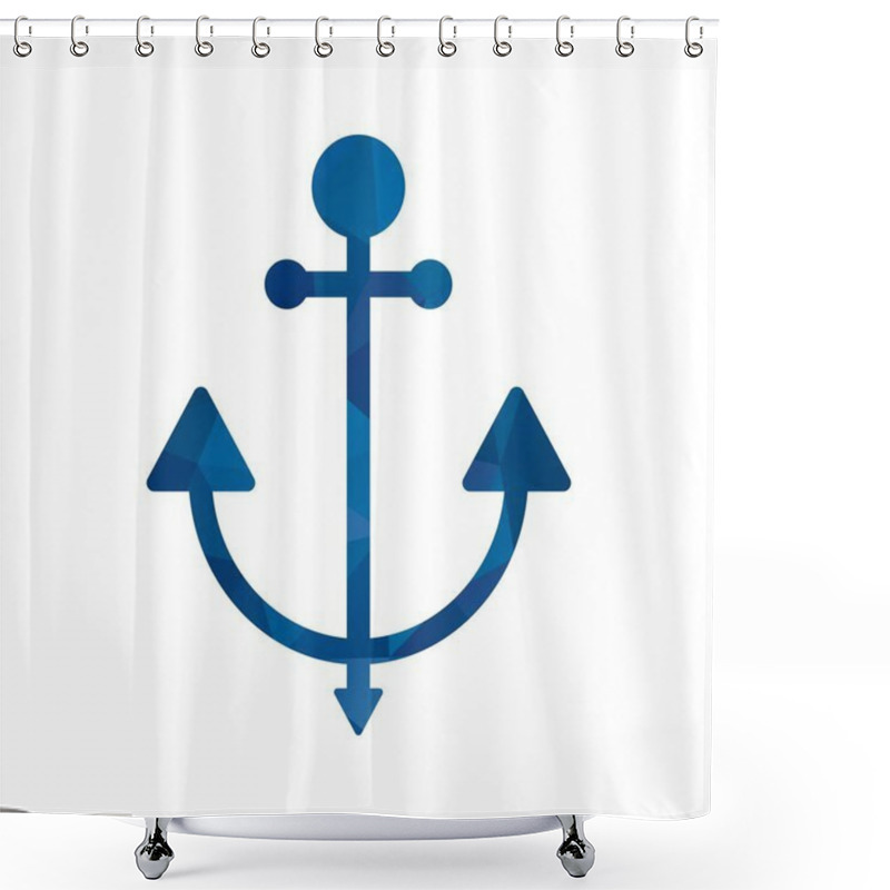 Personality  Illustration Anchor Icon Shower Curtains