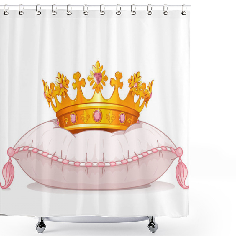 Personality  Crown On The Pillow Shower Curtains