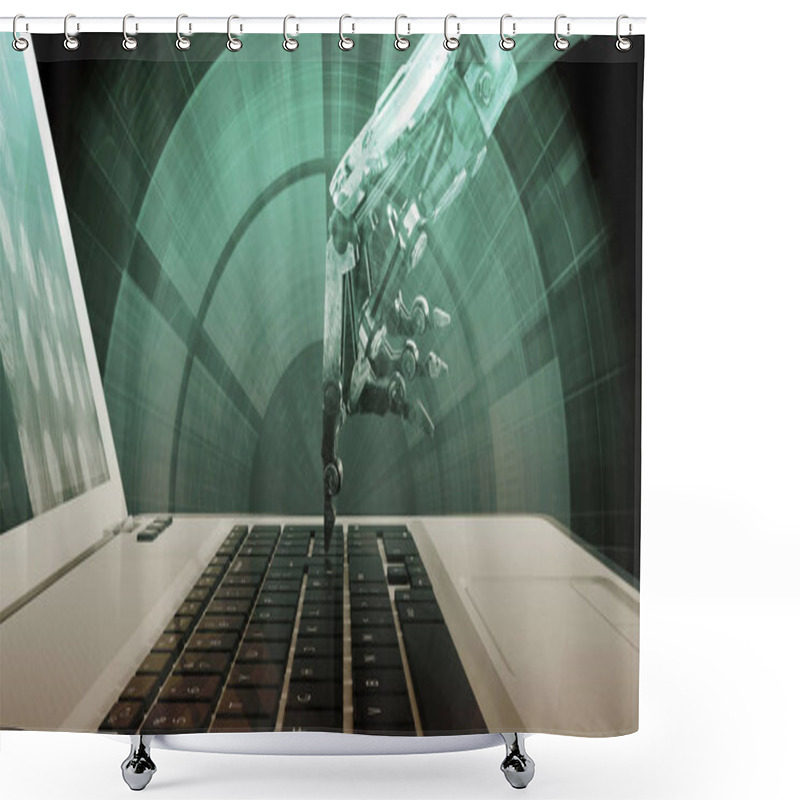 Personality  Science And Technology Merging Into An Abstract Art Shower Curtains