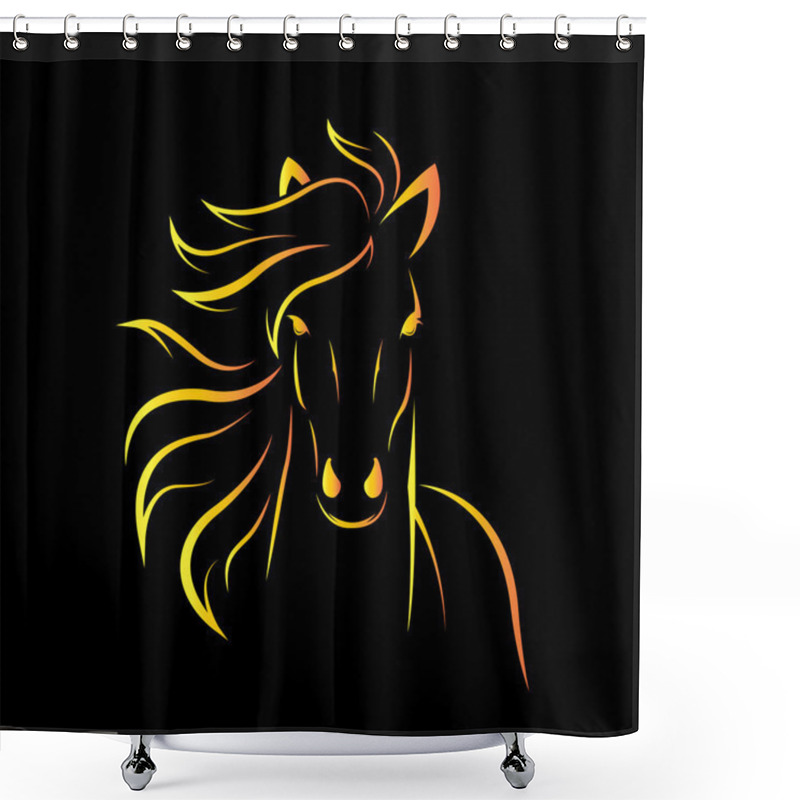 Personality  Vector Image Of An Horse  Shower Curtains