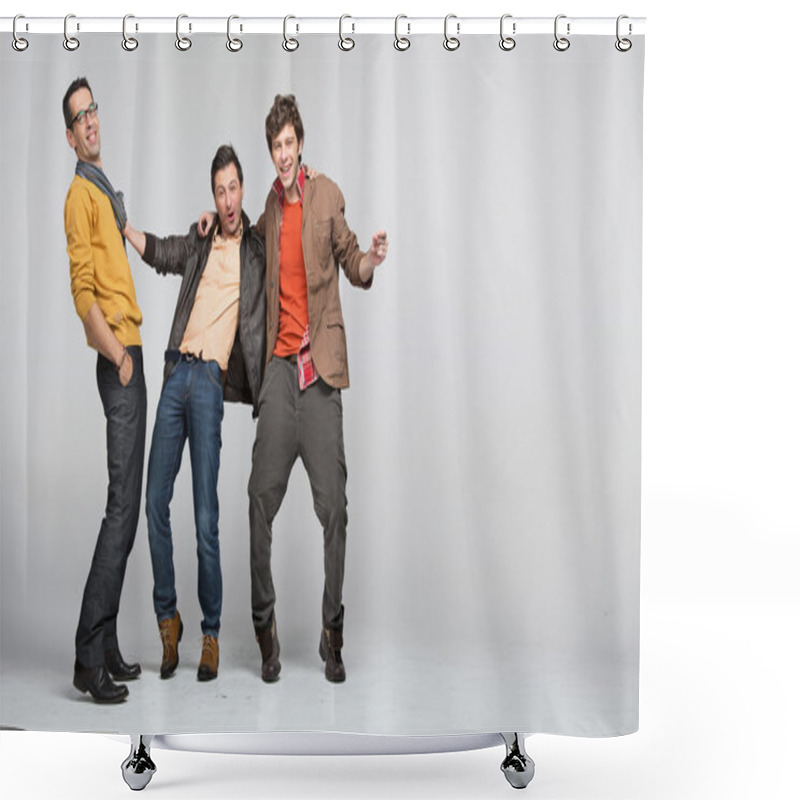 Personality  Male Friends Having Fun Shower Curtains