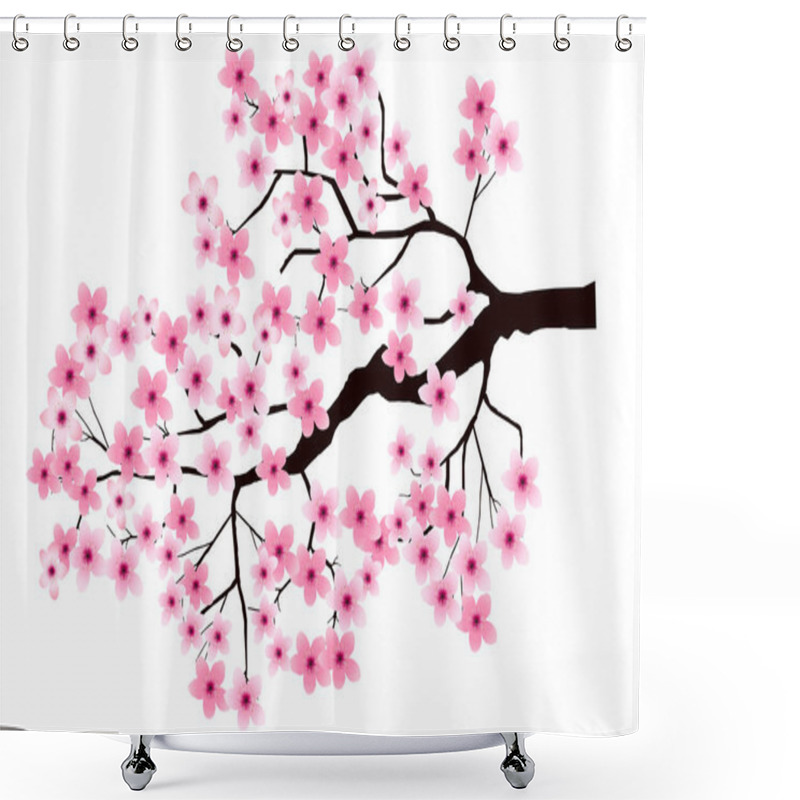 Personality  Cherry Blossom Spring Flower Icon Shower Curtains