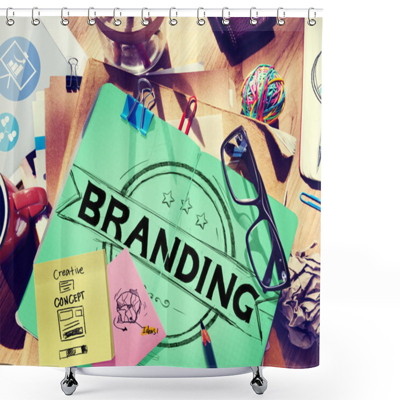 Personality  Branding Brand Copyright Trademark Marketing Concept Shower Curtains