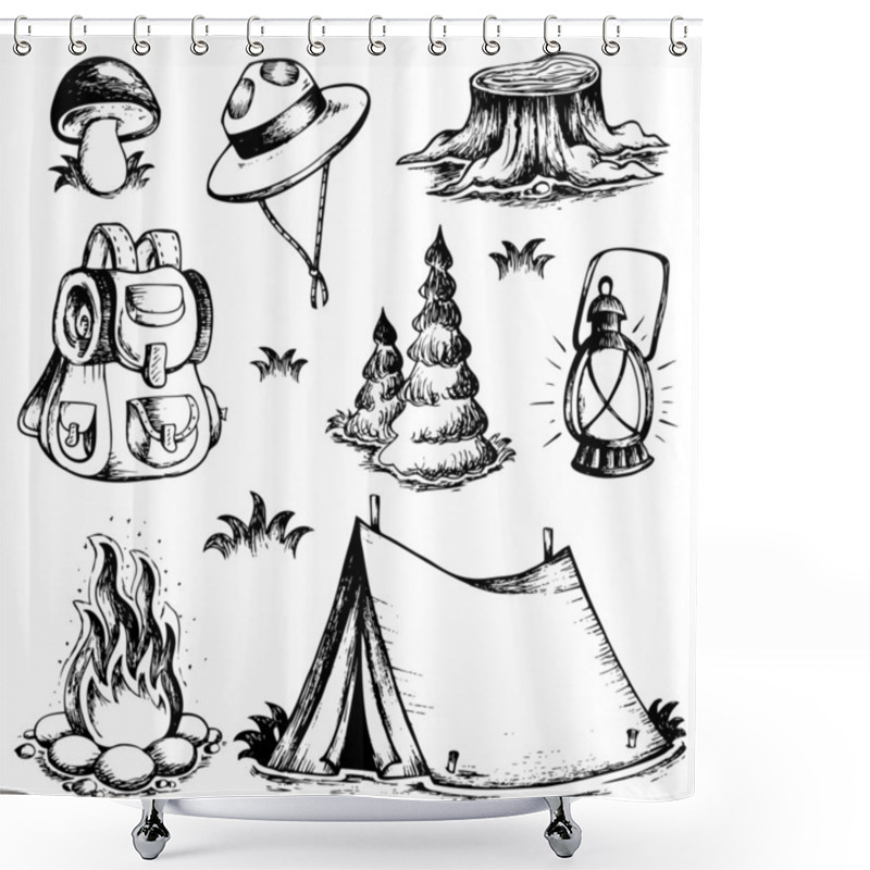 Personality  Outdoor Theme Drawings Collection Shower Curtains