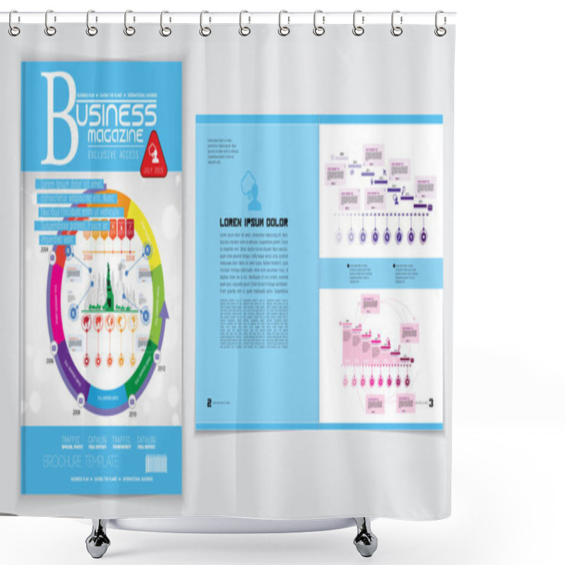 Personality  Design Newspaper Template Shower Curtains