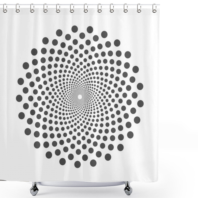 Personality  Abstract Dotted Design Element Shower Curtains