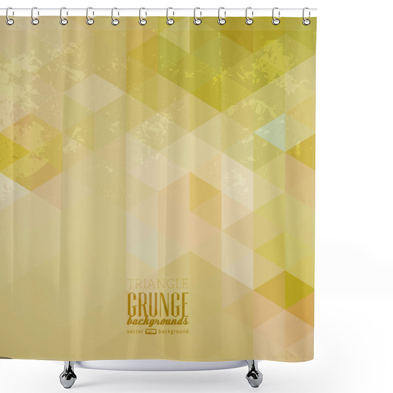 Personality  Mosaic Background With Triangles. Shower Curtains