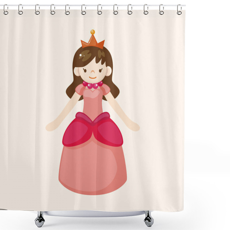 Personality  Royal Theme Princess Elements Vector,eps Shower Curtains