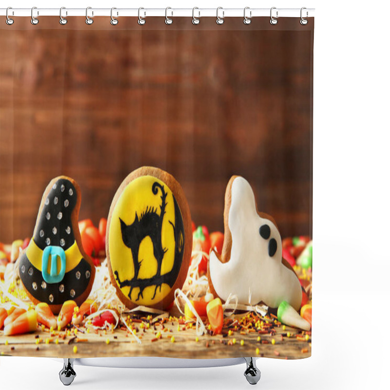 Personality  Halloween Cookies And Jelly Sweets  Shower Curtains