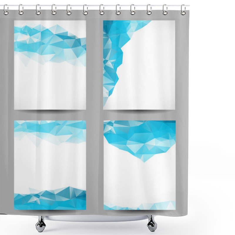 Personality  Backgrounds With Abstract Triangles Shower Curtains