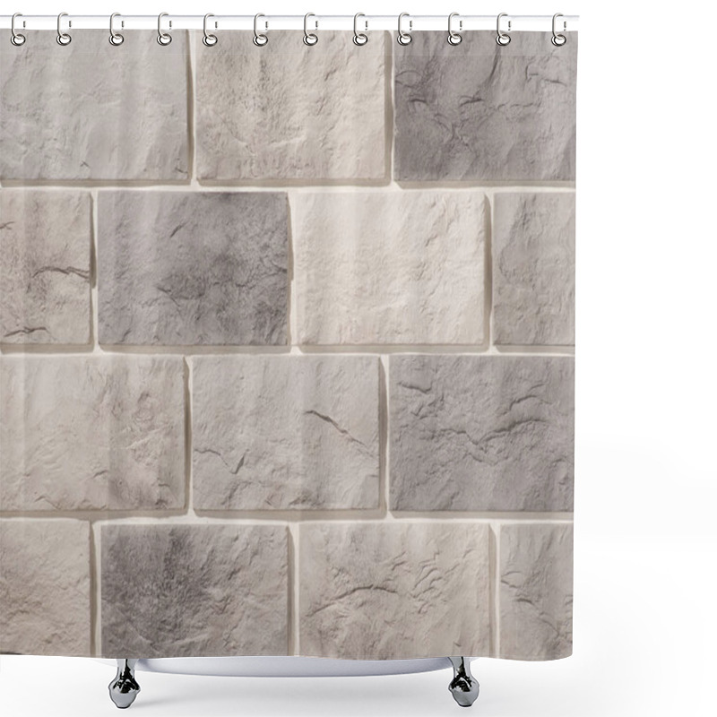 Personality  Stone And Brick Masonry Walls Shower Curtains