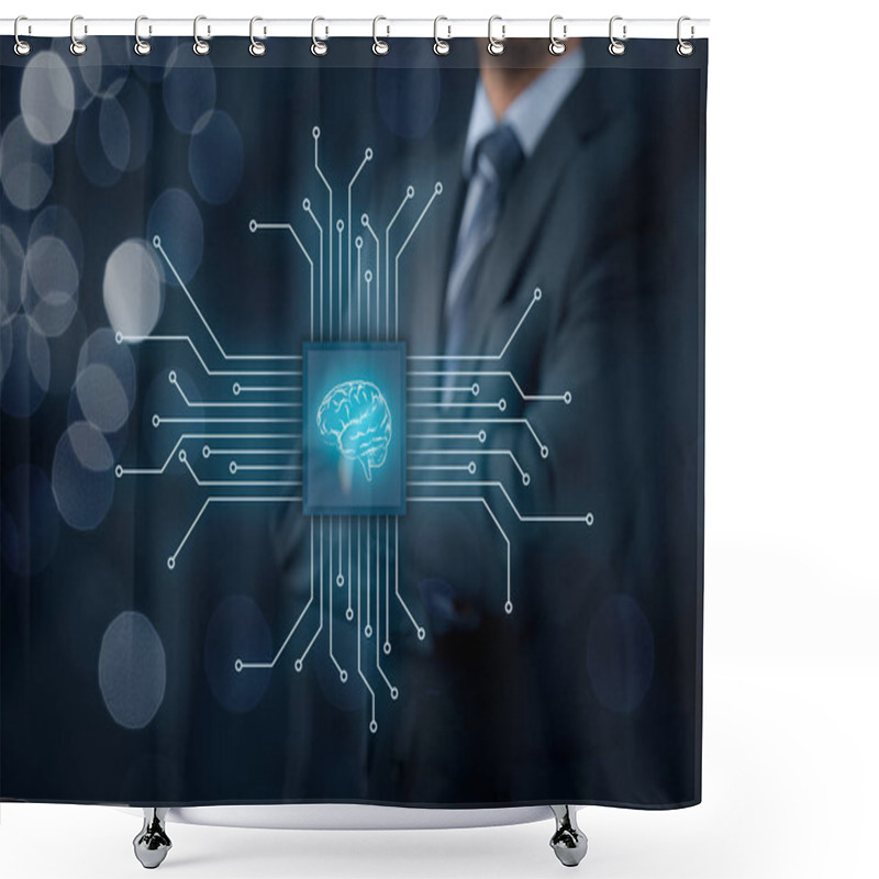 Personality  Artificial Intelligence (AI) Technologies Concept Shower Curtains