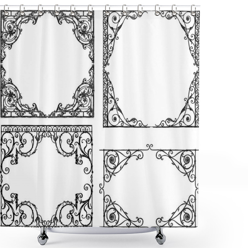 Personality  Decorative Frames In The Art Nouveau Style Shower Curtains