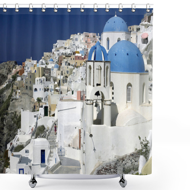 Personality  Santorini - Greece Shower Curtains