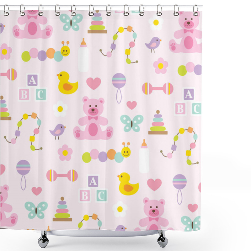 Personality  Baby Pattern Background Shower Curtains