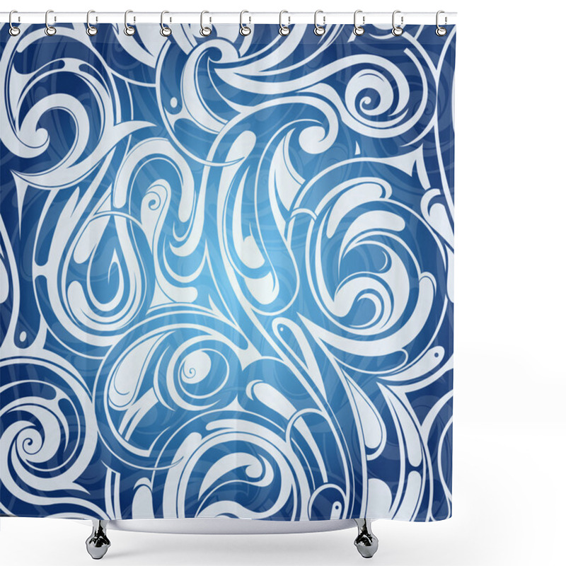 Personality  Seamless Backdrop Shower Curtains