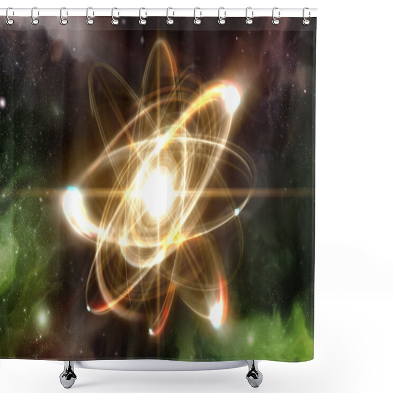 Personality  Atom Particle Shower Curtains