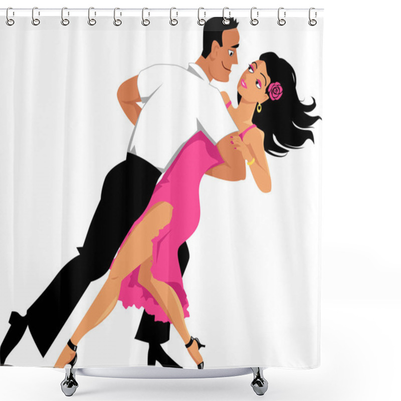 Personality  Latin Dancers Couple Shower Curtains