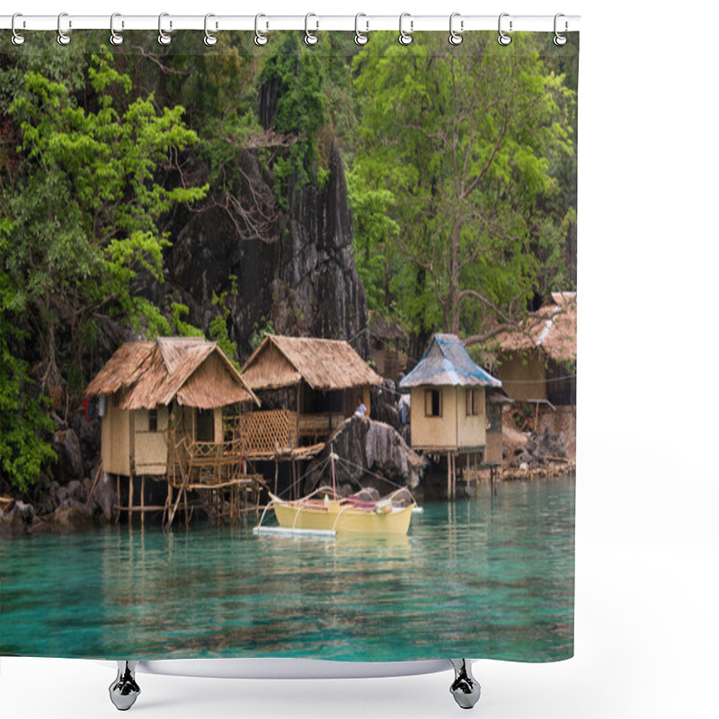 Personality  Boat At Philippines Sea Shower Curtains