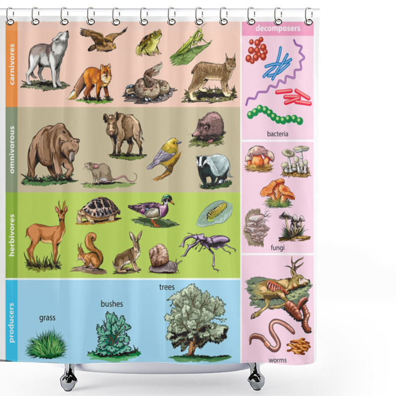 Personality  Forest Animals Shower Curtains